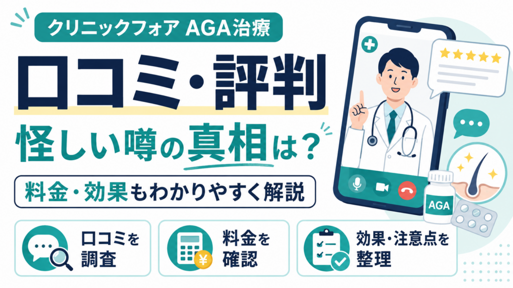クリニックフォア AGA治療口コミ
